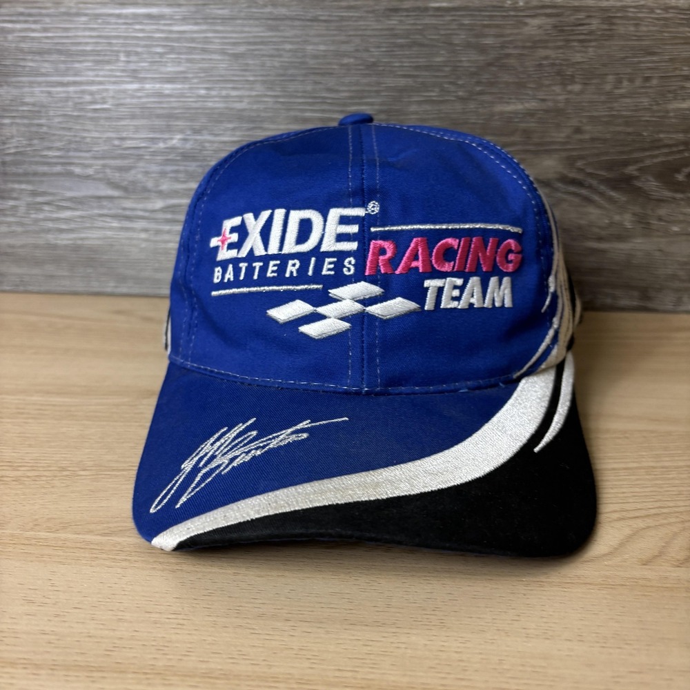 Vintage Exide Batteries Racing Team Hat Cap Snap Back NASCAR Racing Jeff Burton